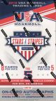 2018 Panini Stars and Stripes Baseball Hobby 20 Box Case 