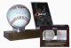 BCW Woodbase Baseball and Card Holder (Real Walnut) - WOODBC