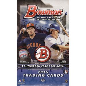 2016 Bowman Baseball Jumbo (HTA) 8 Box Case