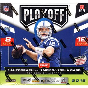 2016 Panini Playoff Football Hobby 20 Box Case