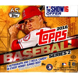 2016 Topps Series 2 Baseball Jumbo HTA 6 Box Case