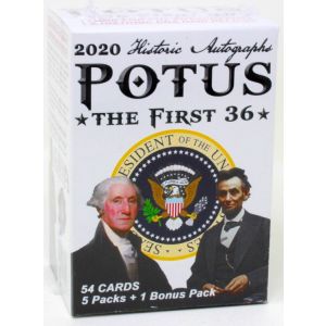 2020 Historic Autographs P.O.T.U.S. The First 36 Blaster Box