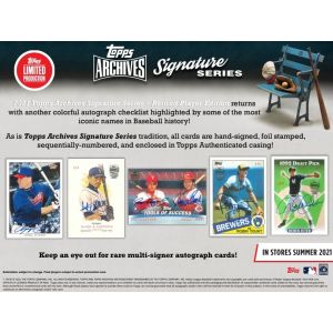 2021 Topps Archives Signature Series Retired Player Ed Baseball 20 Box Case