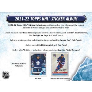 2021/22 Topps NHL Sticker Collection Hockey Box