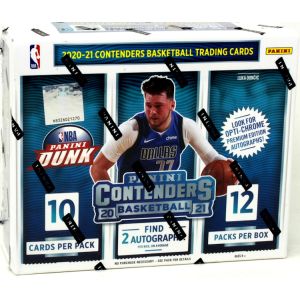 2020/21 Panini Contenders Basketball Hobby 12 Box Case