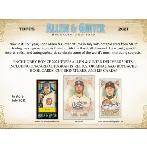 2021 Topps Allen & Ginter Baseball Hobby Box