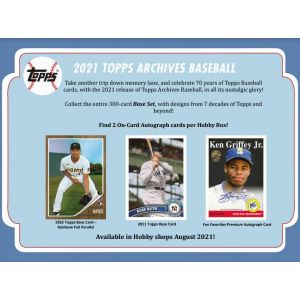 2021 Topps Archives Baseball Hobby 10 Box Case