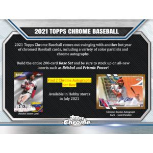 2021 Topps Chrome Baseball Hobby Box