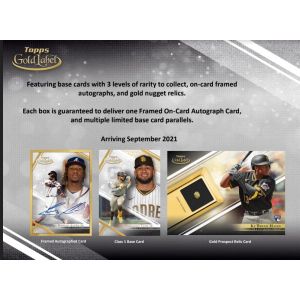 2021 Topps Gold Label Baseball Hobby 16 Box Case