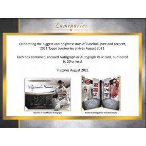 2021 Topps Luminaries Baseball Hobby Box