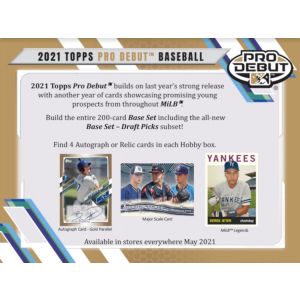 2021 Topps Pro Debut Baseball Hobby Box
