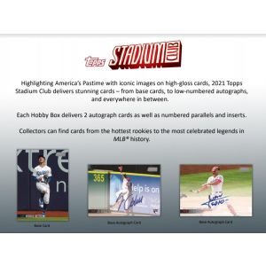 2021 Topps Stadium Club Baseball Hobby Box