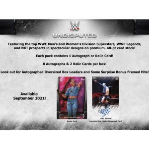 2021 Topps WWE Undisputed Wrestling Hobby 8 Box Case
