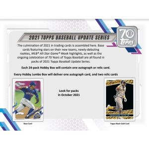 2021 Topps Update Series Baseball Hobby Box
